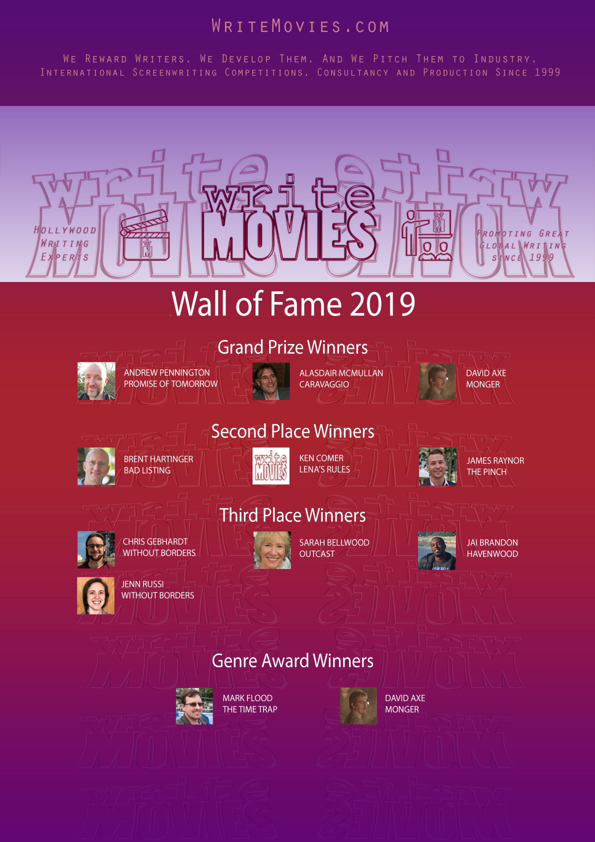 2019WallofFame WriteMovies