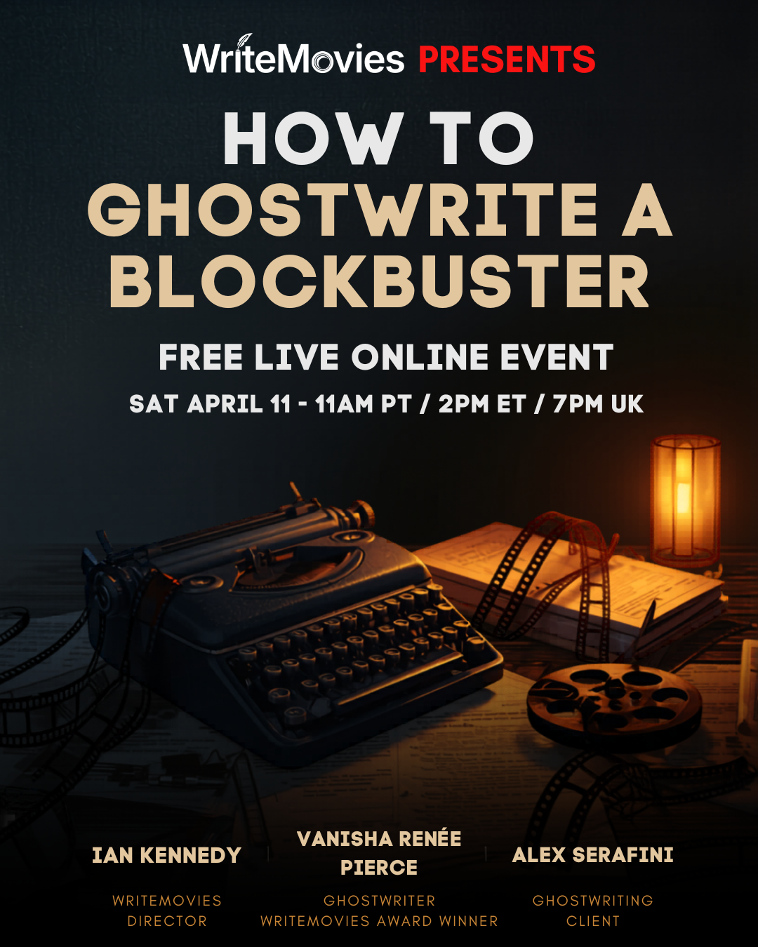 WriteMovies Presents: How to Ghostwrite a Blockbuster