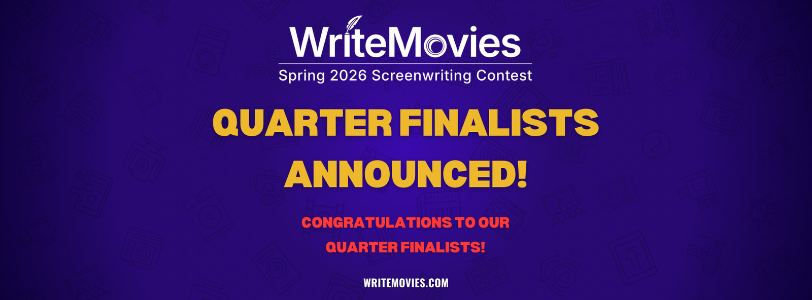 WriteMovies Spring 2026 Screenwriting Contest Quarter Finalists Announced