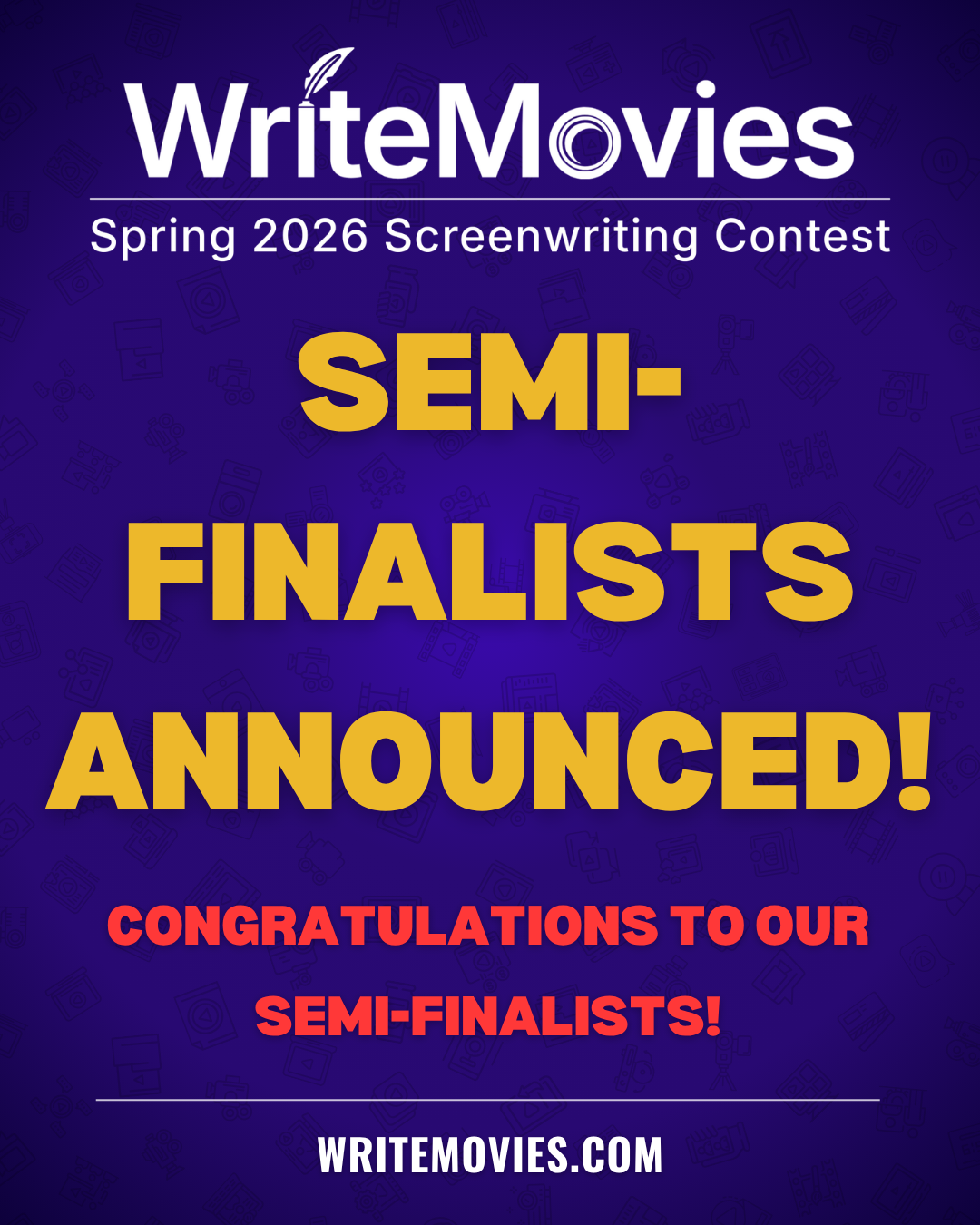 WriteMovies Spring 2026 Screenwriting Contest Quarter Finalists Announced