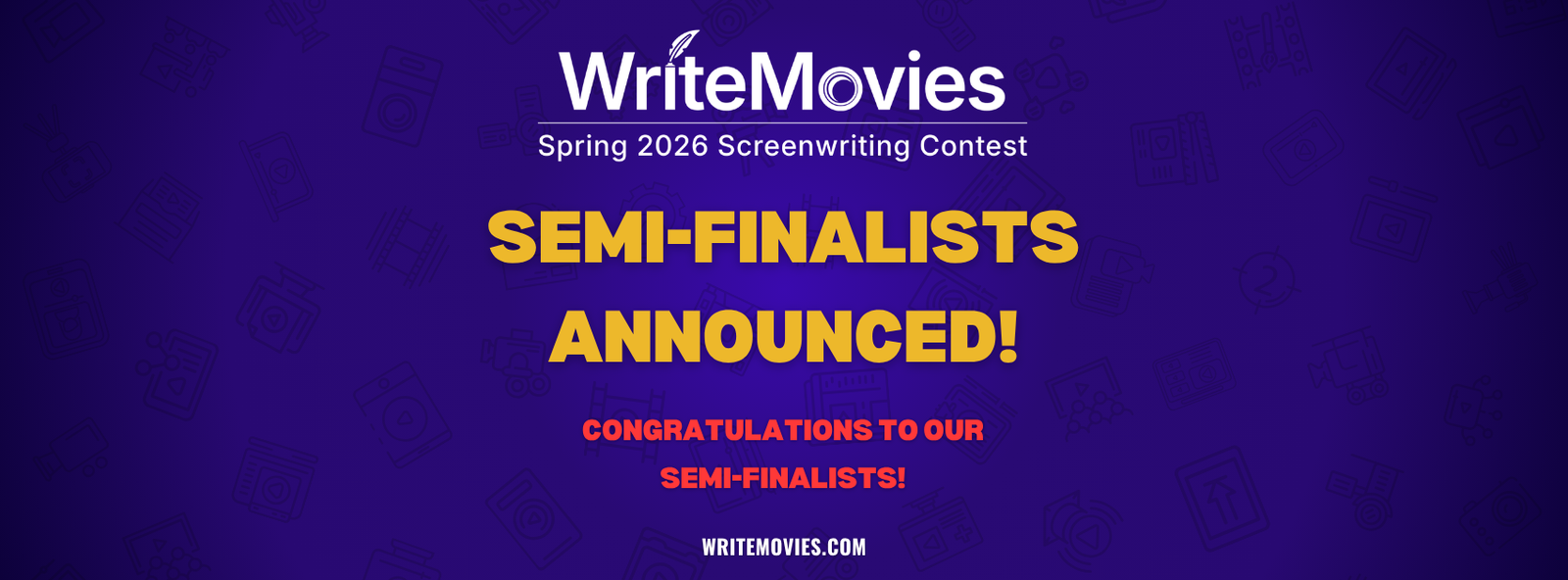 WriteMovies Spring 2026 Screenwriting Contest Semi-Finalists Announced