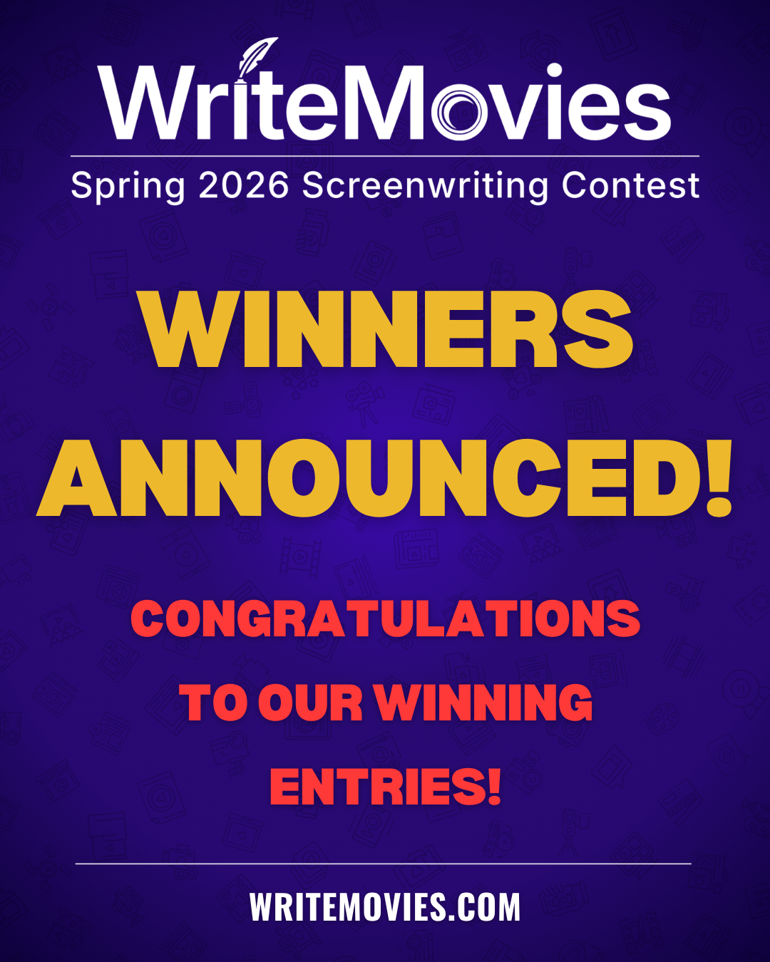 WriteMovies Spring 2026 Screenwriting Contest Winners