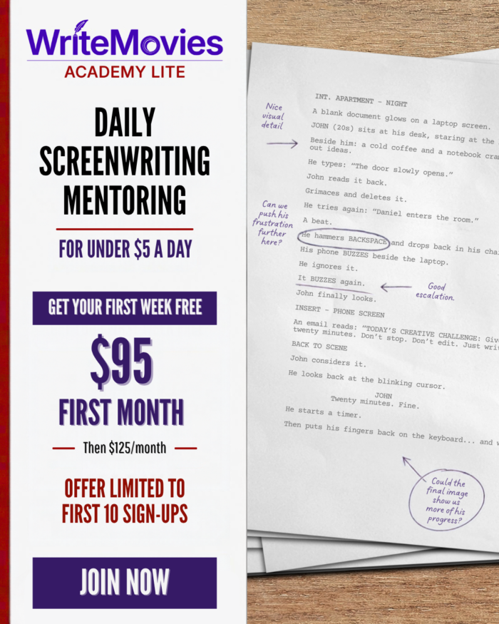 Academy lite - Daily screenwriting mentoring